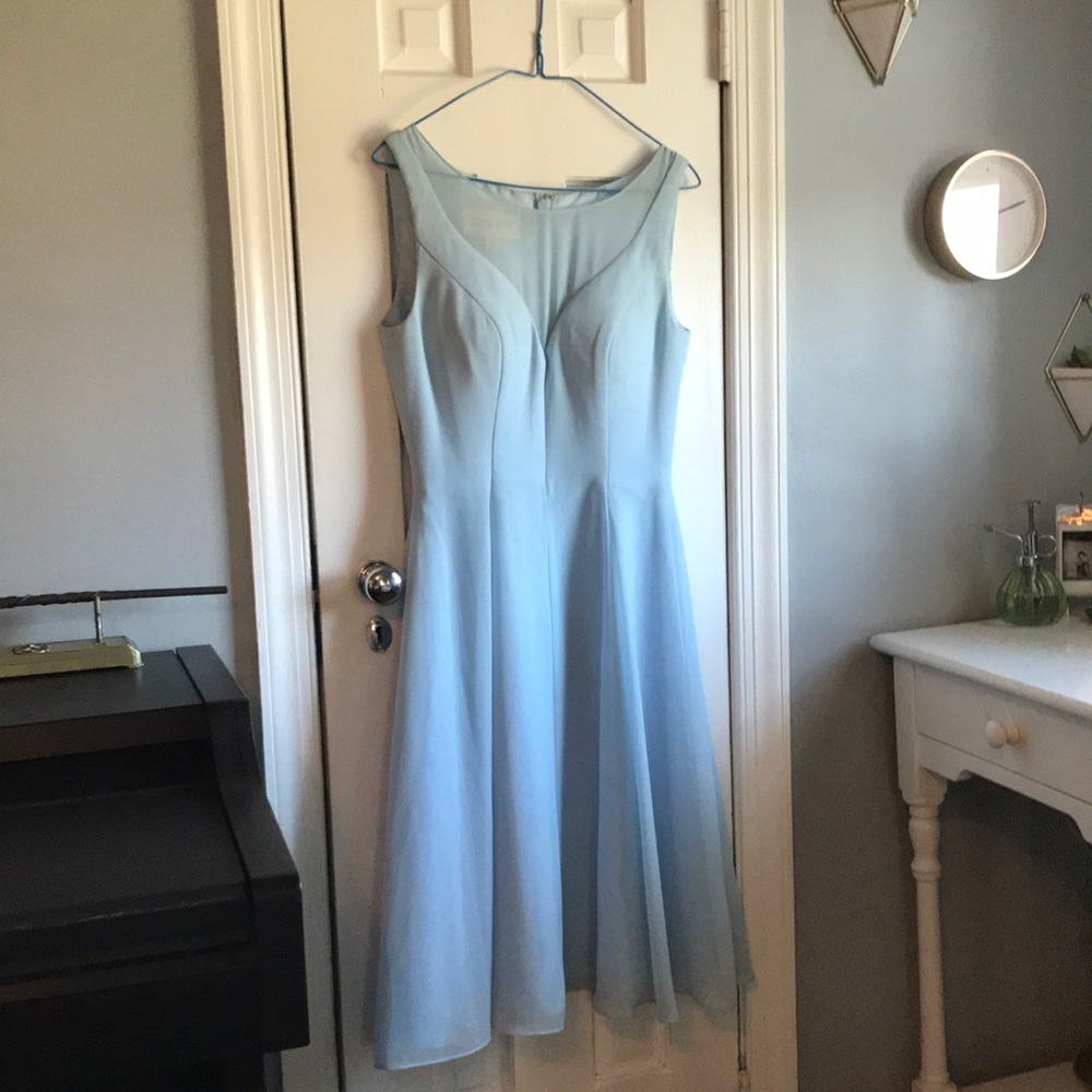 Light blue Azazie bridesmaid dress!